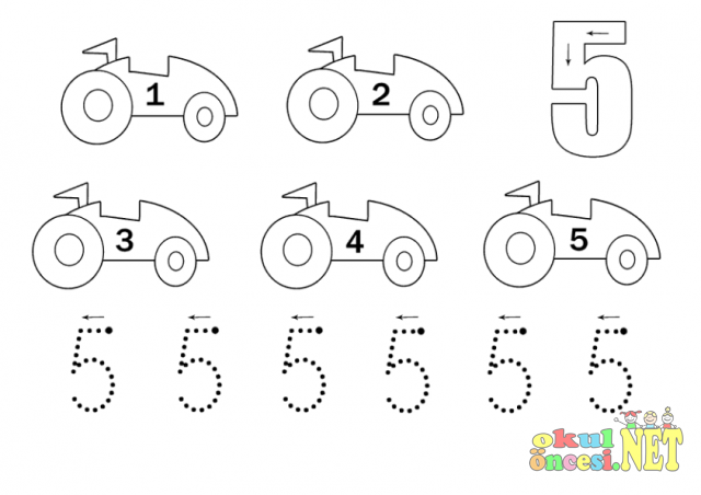 Okul Oncesi 5 Rakami Ile Ilgili Sanat Etkinlikleri